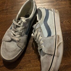 Baby blue suede vans